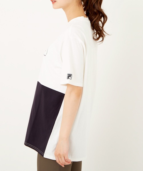 FILA（フィラ）の「【FILA/フィラ】レディース切替半袖Ｔシャツ / UV（Tシャツ/カットソー・レディース・ベージュ/ブラック/パープル・MEDIUM/LARGE/X-LARGE）」の5枚目の写真