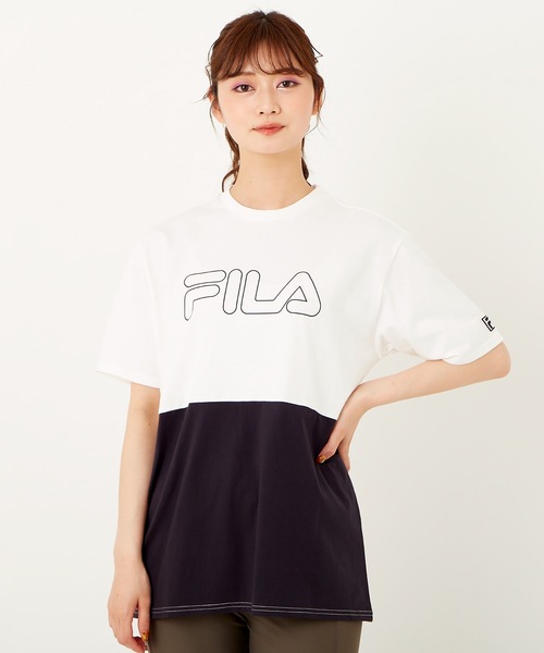 FILA（フィラ）の「【FILA/フィラ】レディース切替半袖Ｔシャツ / UV（Tシャツ/カットソー・レディース・ベージュ/ブラック/パープル・MEDIUM/LARGE/X-LARGE）」の8枚目の写真