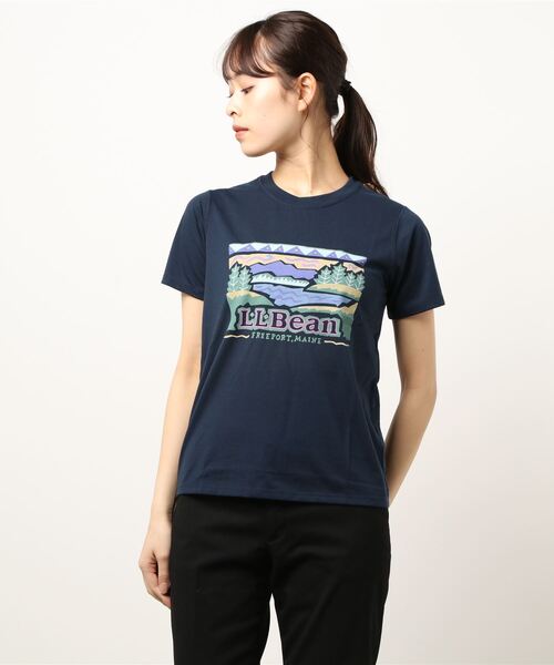 L.L.Bean（エルエルビーン）の「グラフィック・ティ、半袖　 ジャパン・フィット（Tシャツ/カットソー・レディース・ダークネイビー/ライトグレー/ライトグレー系/ホワイト/ライトグレー系1/ホワイト系/ホワイト系1/ネイビー系/ネイビー系1・X-SMALL/SMALL/MEDIUM/X-LARGE/LARGE）」の19枚目の写真