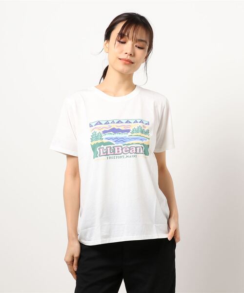 L.L.Bean（エルエルビーン）の「グラフィック・ティ、半袖　 ジャパン・フィット（Tシャツ/カットソー・レディース・ダークネイビー/ライトグレー/ライトグレー系/ホワイト/ライトグレー系1/ホワイト系/ホワイト系1/ネイビー系/ネイビー系1・X-SMALL/SMALL/MEDIUM/X-LARGE/LARGE）」の12枚目の写真