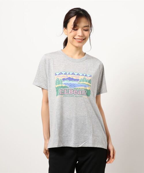 L.L.Bean（エルエルビーン）の「グラフィック・ティ、半袖　 ジャパン・フィット（Tシャツ/カットソー・レディース・ダークネイビー/ライトグレー/ライトグレー系/ホワイト/ライトグレー系1/ホワイト系/ホワイト系1/ネイビー系/ネイビー系1・X-SMALL/SMALL/MEDIUM/X-LARGE/LARGE）」の11枚目の写真