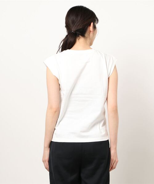 FREE'S MART（フリーズマート）の「USAコットンフレンチクルーネックTシャツ（Tシャツ/カットソー・レディース・ホワイト/ブラック/ベージュ/パープル/ライトグリーン・FREE）」の6枚目の写真