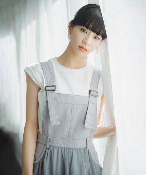 FREE'S MART（フリーズマート）の「USAコットンフレンチクルーネックTシャツ（Tシャツ/カットソー・レディース・ホワイト/ブラック/ベージュ/パープル/ライトグリーン・FREE）」の2枚目の写真