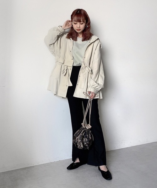 FREE'S MART（フリーズマート）の「USAコットンフレンチクルーネックTシャツ（Tシャツ/カットソー・レディース・ホワイト/ブラック/ベージュ/パープル/ライトグリーン・FREE）」の18枚目の写真