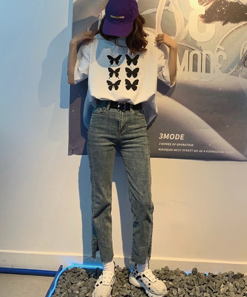 meJane(ミージェーン)の「バタフライプリントロゴBIGシルエットTee【ZOZOTOWN限定】(Tシャツ/カットソー・レディース・ホワイト/グレー/イエロー・FREE)」の16枚目の写真
