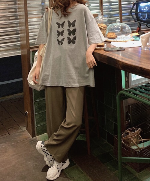 meJane(ミージェーン)の「バタフライプリントロゴBIGシルエットTee【ZOZOTOWN限定】(Tシャツ/カットソー・レディース・ホワイト/グレー/イエロー・FREE)」の18枚目の写真