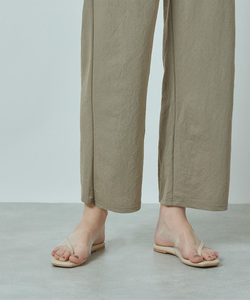 titivate（ティティベイト）の「ﾘﾈﾝﾀｯﾁｽﾄﾚｰﾄﾊﾟﾝﾂ（その他パンツ・レディース・ブラック/カーキ/サンドベージュ/チャコール/ダークオレンジ・M）」の15枚目の写真