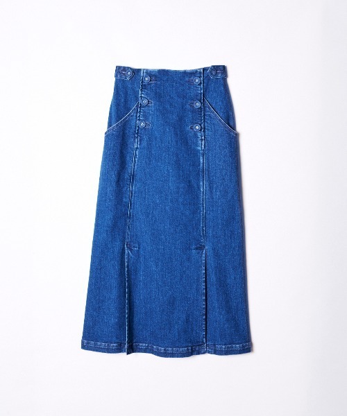 REDYAZEL（レディアゼル）の「デニムダブルボタンデザインタイトスカート（スカート・レディース・オフホワイト/ネイビー/ブルー・SMALL/MEDIUM）」の20枚目の写真
