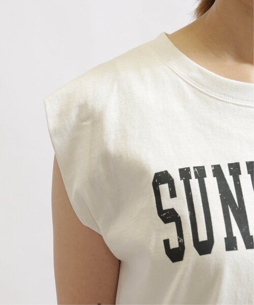 MJUKA.（ミューカ）の「ロゴプリントノースリーブ（Tシャツ/カットソー・レディース・オフホワイト/カーキ/スミクロ・FREE）」の17枚目の写真