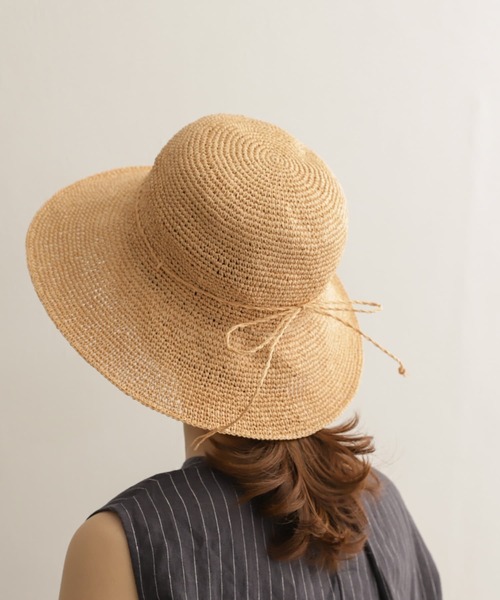 URBAN RESEARCH DOORS(アーバンリサーチドアーズ)の「細編みペーパーハット(ハット・レディース・ナチュラル/ベージュ・ONE)」の4枚目の写真