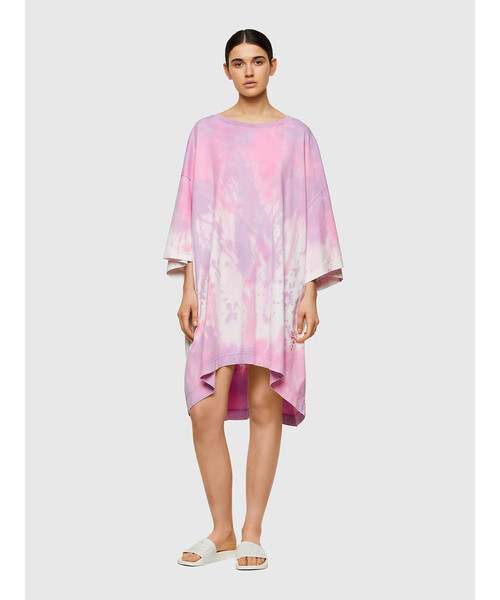 DIESEL（ディーゼル）の「レディース ワンピース ドレス Tシャツ 半袖 ルーズ（ワンピース・レディース・パープル/ピンク・SMALL/X-SMALL/XX-SMALL）」の2枚目の写真