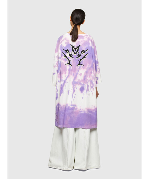 DIESEL（ディーゼル）の「レディース ワンピース ドレス Tシャツ 半袖 ルーズ（ワンピース・レディース・パープル/ピンク・SMALL/X-SMALL/XX-SMALL）」の10枚目の写真