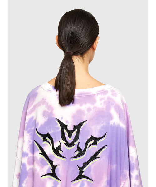 DIESEL（ディーゼル）の「レディース ワンピース ドレス Tシャツ 半袖 ルーズ（ワンピース・レディース・パープル/ピンク・SMALL/X-SMALL/XX-SMALL）」の4枚目の写真