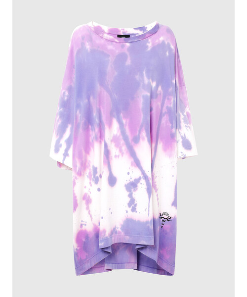 DIESEL（ディーゼル）の「レディース ワンピース ドレス Tシャツ 半袖 ルーズ（ワンピース・レディース・パープル/ピンク・SMALL/X-SMALL/XX-SMALL）」の7枚目の写真