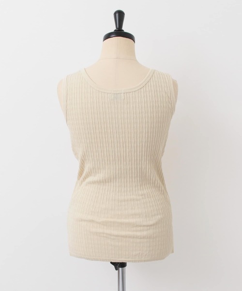URBAN RESEARCH DOORS(アーバンリサーチドアーズ)の「変形ランダムテレコタンクトップ(タンクトップ・レディース・ブラック/ナチュラル・ONE)」の5枚目の写真