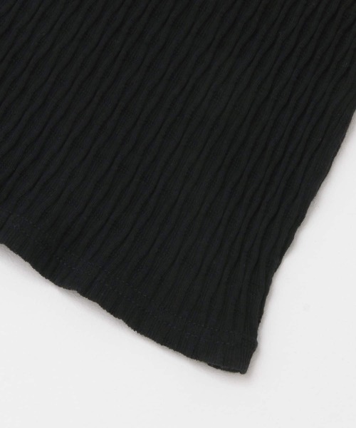 URBAN RESEARCH DOORS(アーバンリサーチドアーズ)の「変形ランダムテレコタンクトップ(タンクトップ・レディース・ブラック/ナチュラル・ONE)」の8枚目の写真