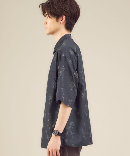 green label relaxing(グリーンレーベルリラクシング)の「CM エステルプリント ルーズ ショートスリーブ 半袖 総柄 シャツ(シャツ/ブラウス・メンズ・ネイビー/ダークグレー/ベージュ・SMALL/MEDIUM/LARGE)」の9枚目の写真