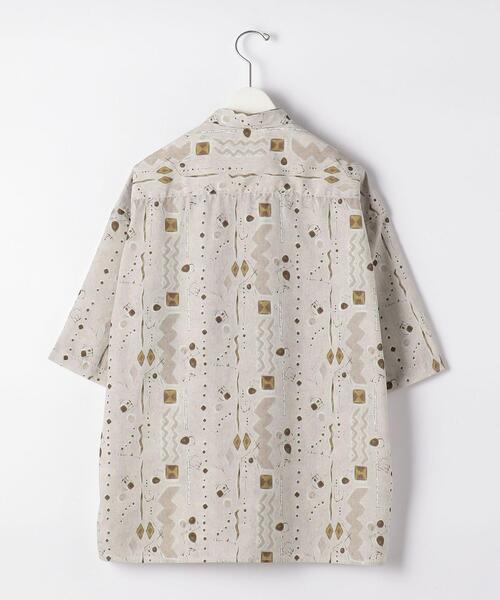 green label relaxing(グリーンレーベルリラクシング)の「CM エステルプリント ルーズ ショートスリーブ 半袖 総柄 シャツ(シャツ/ブラウス・メンズ・ネイビー/ダークグレー/ベージュ・SMALL/MEDIUM/LARGE)」の11枚目の写真