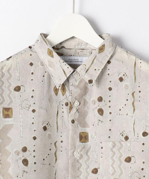 green label relaxing(グリーンレーベルリラクシング)の「CM エステルプリント ルーズ ショートスリーブ 半袖 総柄 シャツ(シャツ/ブラウス・メンズ・ネイビー/ダークグレー/ベージュ・SMALL/MEDIUM/LARGE)」の12枚目の写真