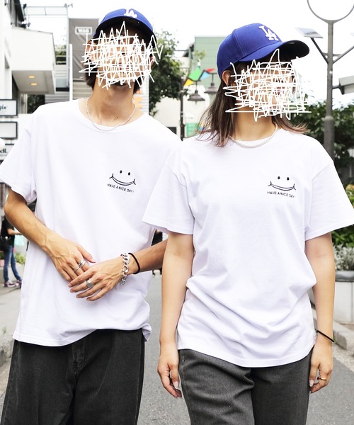 ８(eight)（エイト）の「８(eight)×スマイル コラボ SMILEオリジナル半袖Tシャツ（Tシャツ/カットソー・メンズ・ホワイト/ブラック/ネイビー・MEDIUM/LARGE）」の3枚目の写真