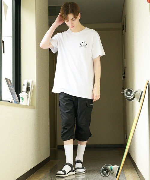 ８(eight)（エイト）の「８(eight)×スマイル コラボ SMILEオリジナル半袖Tシャツ（Tシャツ/カットソー・メンズ・ホワイト/ブラック/ネイビー・MEDIUM/LARGE）」の12枚目の写真