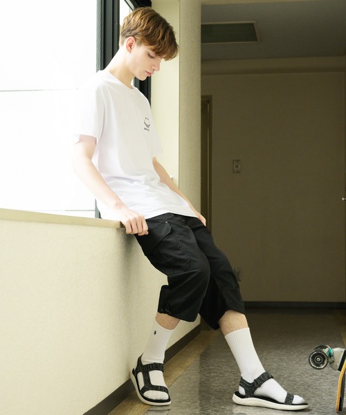 ８(eight)（エイト）の「８(eight)×スマイル コラボ SMILEオリジナル半袖Tシャツ（Tシャツ/カットソー・メンズ・ホワイト/ブラック/ネイビー・MEDIUM/LARGE）」の8枚目の写真