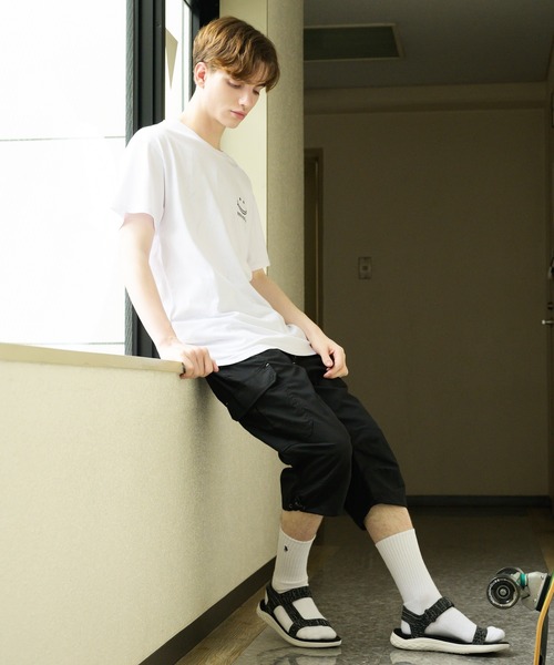 ８(eight)（エイト）の「８(eight)×スマイル コラボ SMILEオリジナル半袖Tシャツ（Tシャツ/カットソー・メンズ・ホワイト/ブラック/ネイビー・MEDIUM/LARGE）」の9枚目の写真