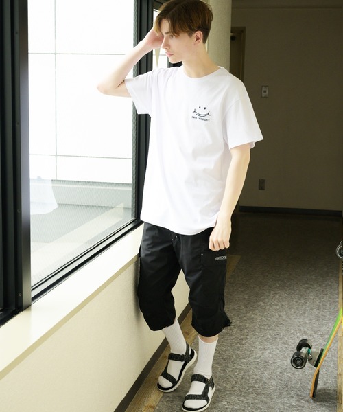 ８(eight)（エイト）の「８(eight)×スマイル コラボ SMILEオリジナル半袖Tシャツ（Tシャツ/カットソー・メンズ・ホワイト/ブラック/ネイビー・MEDIUM/LARGE）」の18枚目の写真