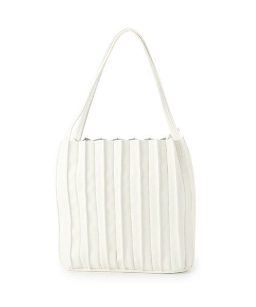 OPAQUE.CLIP（オペークドットクリップ）の「◆プリーツトートバッグ【A4サイズ収納可】（トートバッグ・レディース・ブラック/ベージュ/オフホワイト・00）」の6枚目の写真