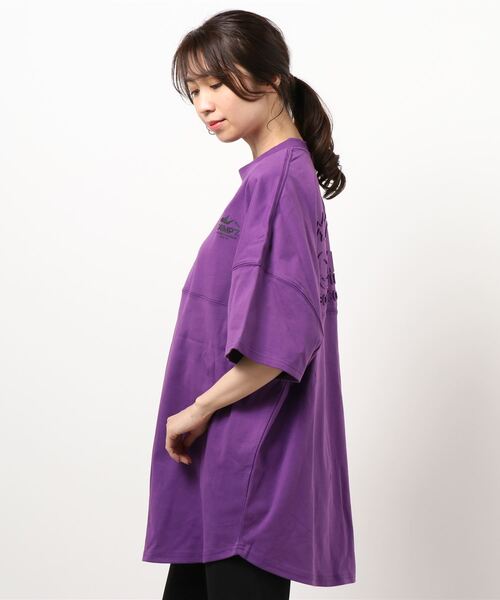 CAMP7（キャンプセブン）の「【CAMP7】エンボスロゴTシャツ（Tシャツ/カットソー・レディース・パープル/ホワイト/グリーン・L/M）」の4枚目の写真