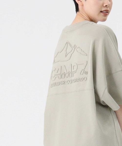 CAMP7（キャンプセブン）の「【CAMP7】エンボスロゴTシャツ（Tシャツ/カットソー・レディース・パープル/ホワイト/グリーン・L/M）」の3枚目の写真