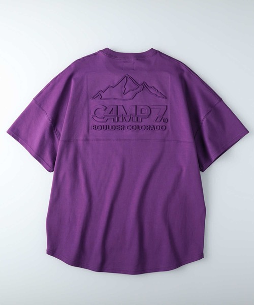 CAMP7（キャンプセブン）の「【CAMP7】エンボスロゴTシャツ（Tシャツ/カットソー・レディース・パープル/ホワイト/グリーン・L/M）」の13枚目の写真