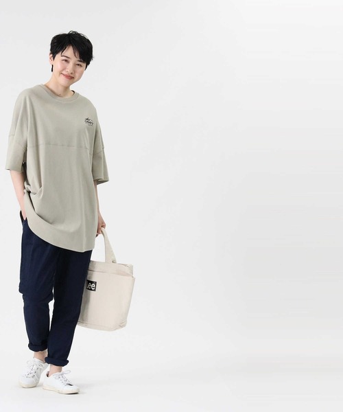 CAMP7（キャンプセブン）の「【CAMP7】エンボスロゴTシャツ（Tシャツ/カットソー・レディース・パープル/ホワイト/グリーン・L/M）」の15枚目の写真