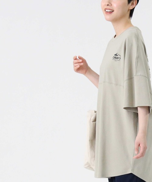 CAMP7（キャンプセブン）の「【CAMP7】エンボスロゴTシャツ（Tシャツ/カットソー・レディース・パープル/ホワイト/グリーン・L/M）」の16枚目の写真