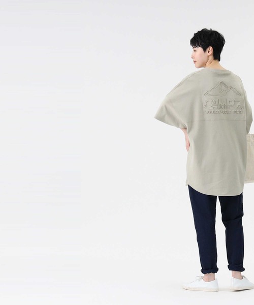 CAMP7（キャンプセブン）の「【CAMP7】エンボスロゴTシャツ（Tシャツ/カットソー・レディース・パープル/ホワイト/グリーン・L/M）」の18枚目の写真