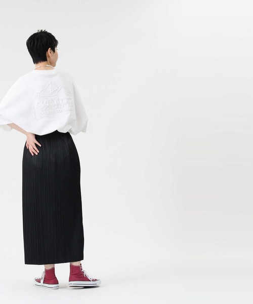 CAMP7（キャンプセブン）の「【CAMP7】エンボスロゴTシャツ（Tシャツ/カットソー・レディース・パープル/ホワイト/グリーン・L/M）」の8枚目の写真