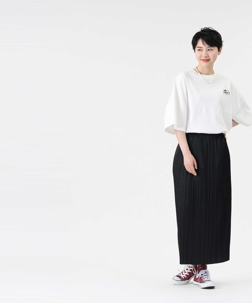 CAMP7（キャンプセブン）の「【CAMP7】エンボスロゴTシャツ（Tシャツ/カットソー・レディース・パープル/ホワイト/グリーン・L/M）」の9枚目の写真