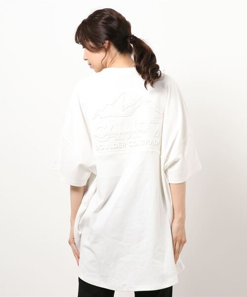 CAMP7（キャンプセブン）の「【CAMP7】エンボスロゴTシャツ（Tシャツ/カットソー・レディース・パープル/ホワイト/グリーン・L/M）」の11枚目の写真