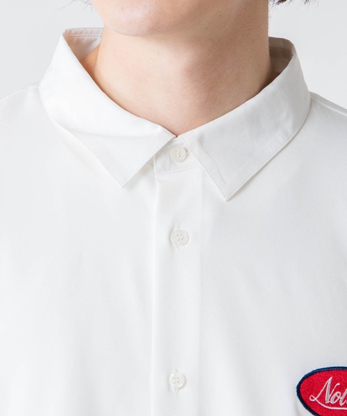 WEGO(ウィゴー)の「WEGO/ビンテージロゴ刺繍ビッグシルエット5分袖シャツ(シャツ/ブラウス・メンズ・ホワイト/ダークグリーン/イエロー・MEDIUM/LARGE)」の20枚目の写真