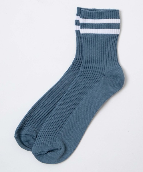 WEGO（ウィゴー）の「WEGO/ラインリブソックス（ソックス/靴下・レディース・ブルー/グリーン系その他/ベージュ/ホワイト/ブラック・23-25cm）」の5枚目の写真