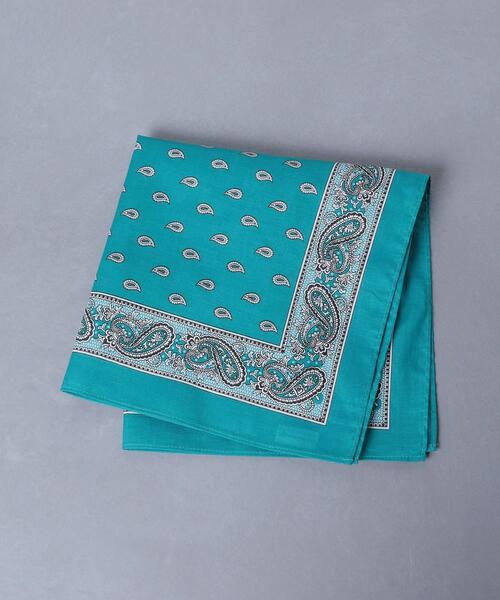 UNITED ARROWS（ユナイテッドアローズ）の「＜GLARNER TUECHLI（グラルナーチューヒリ）＞ スモール ペイズリー/バンダナ（バンダナ/スカーフ・メンズ・ダークグリーン/ケリー/イエロー/ベージュ・FREE）」の3枚目の写真