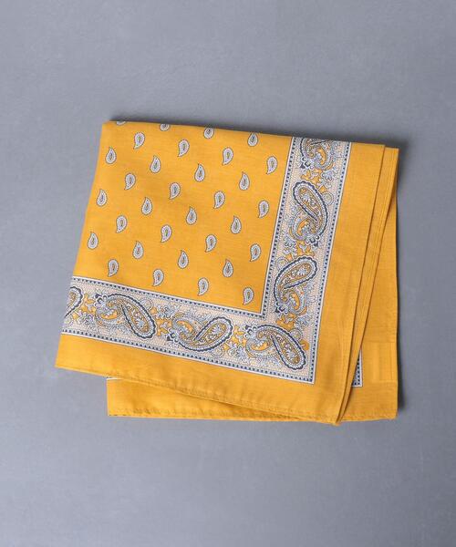 UNITED ARROWS（ユナイテッドアローズ）の「＜GLARNER TUECHLI（グラルナーチューヒリ）＞ スモール ペイズリー/バンダナ（バンダナ/スカーフ・メンズ・ダークグリーン/ケリー/イエロー/ベージュ・FREE）」の4枚目の写真