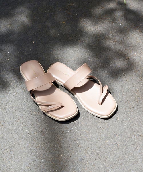 RETRO GIRL（レトロガール）の「トングサンダル（サンダル・レディース・ブラック/ベージュ/オフホワイト・M/L）」の3枚目の写真