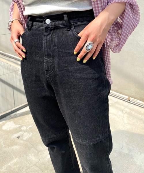 WHO'S WHO gallery（フーズフーギャラリー）の「ステッチデニム（デニムパンツ・レディース・ブラック/サックスブルー/キナリ・FREE）」の12枚目の写真