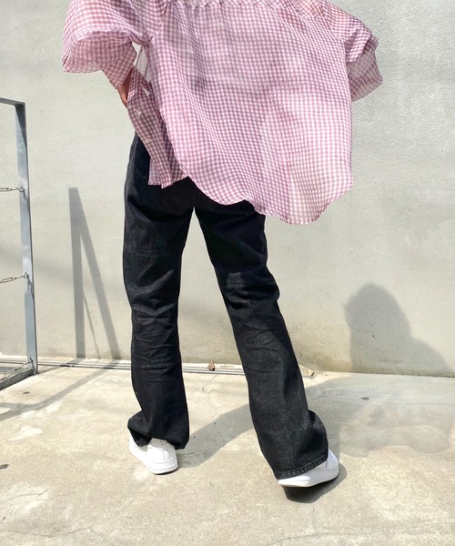 WHO'S WHO gallery（フーズフーギャラリー）の「ステッチデニム（デニムパンツ・レディース・ブラック/サックスブルー/キナリ・FREE）」の15枚目の写真