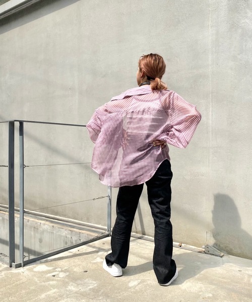 WHO'S WHO gallery（フーズフーギャラリー）の「ステッチデニム（デニムパンツ・レディース・ブラック/サックスブルー/キナリ・FREE）」の18枚目の写真