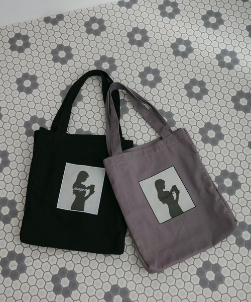 ANDGEEBEE（アンジービー）の「【UNISEX】シルエットトートバッグ（トートバッグ・レディース・パープル/ブラック・FREE）」の13枚目の写真