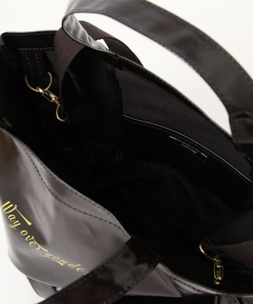 rapiecage（ラピエサージュ）の「PVCコーティングショルダートートBAG（ショルダーバッグ・レディース・ホワイト/ブラック/サックスブルー・FREE）」の6枚目の写真