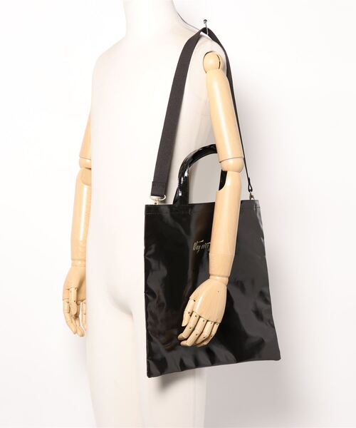 rapiecage（ラピエサージュ）の「PVCコーティングショルダートートBAG（ショルダーバッグ・レディース・ホワイト/ブラック/サックスブルー・FREE）」の7枚目の写真