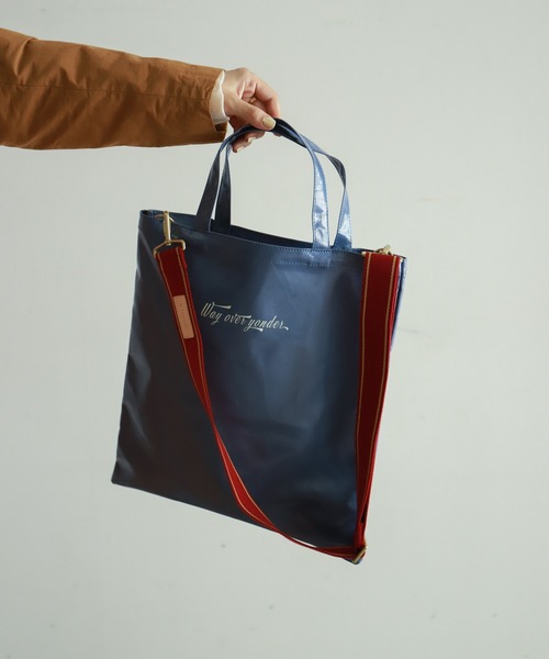 rapiecage（ラピエサージュ）の「PVCコーティングショルダートートBAG（ショルダーバッグ・レディース・ホワイト/ブラック/サックスブルー・FREE）」の10枚目の写真